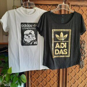 ADIDAS ORIGINALS Limited Edition Tees! Bundle(2) - Starwars, Goldfoil - Sz XS/S